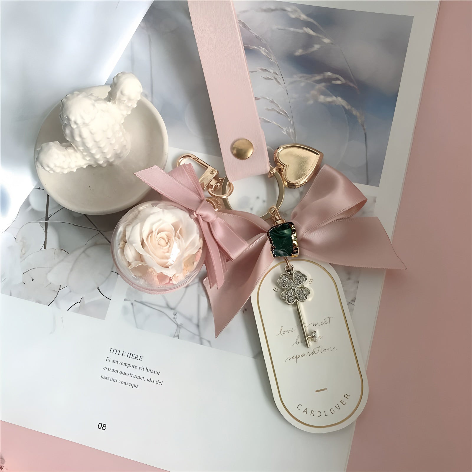 🌟 Zodiac Guardian Series — Personalized Eternal Flower  Bag Charms Position 13