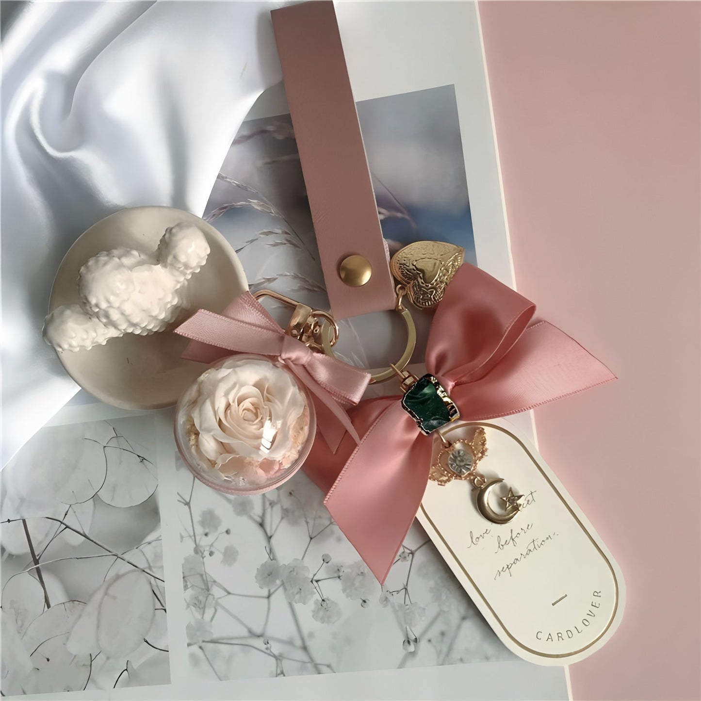 🌟 Zodiac Guardian Series — Personalized Eternal Flower  Bag Charms Position 14